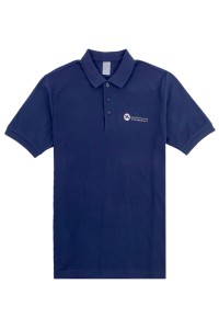 網上下單訂購寶藍色短袖Polo恤  自訂3粒鈕印花Polo恤  Polo恤中心 機械 電氣工程服務  P1482